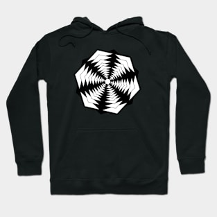 Black and White Optical illusion Hoodie